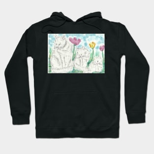 Cat family  bath time  art Hoodie